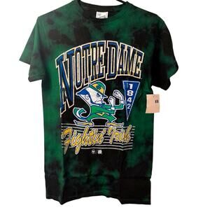 NCAA Fighting Irish Tie Dye T Shirt S Vintage Unisex Tee Big New Small Retro